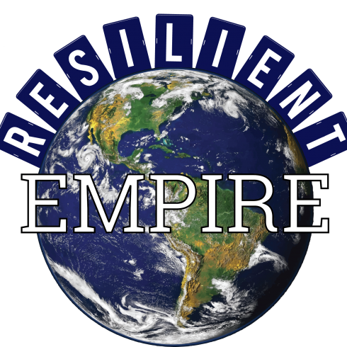 Resilient Empire logo with a globe